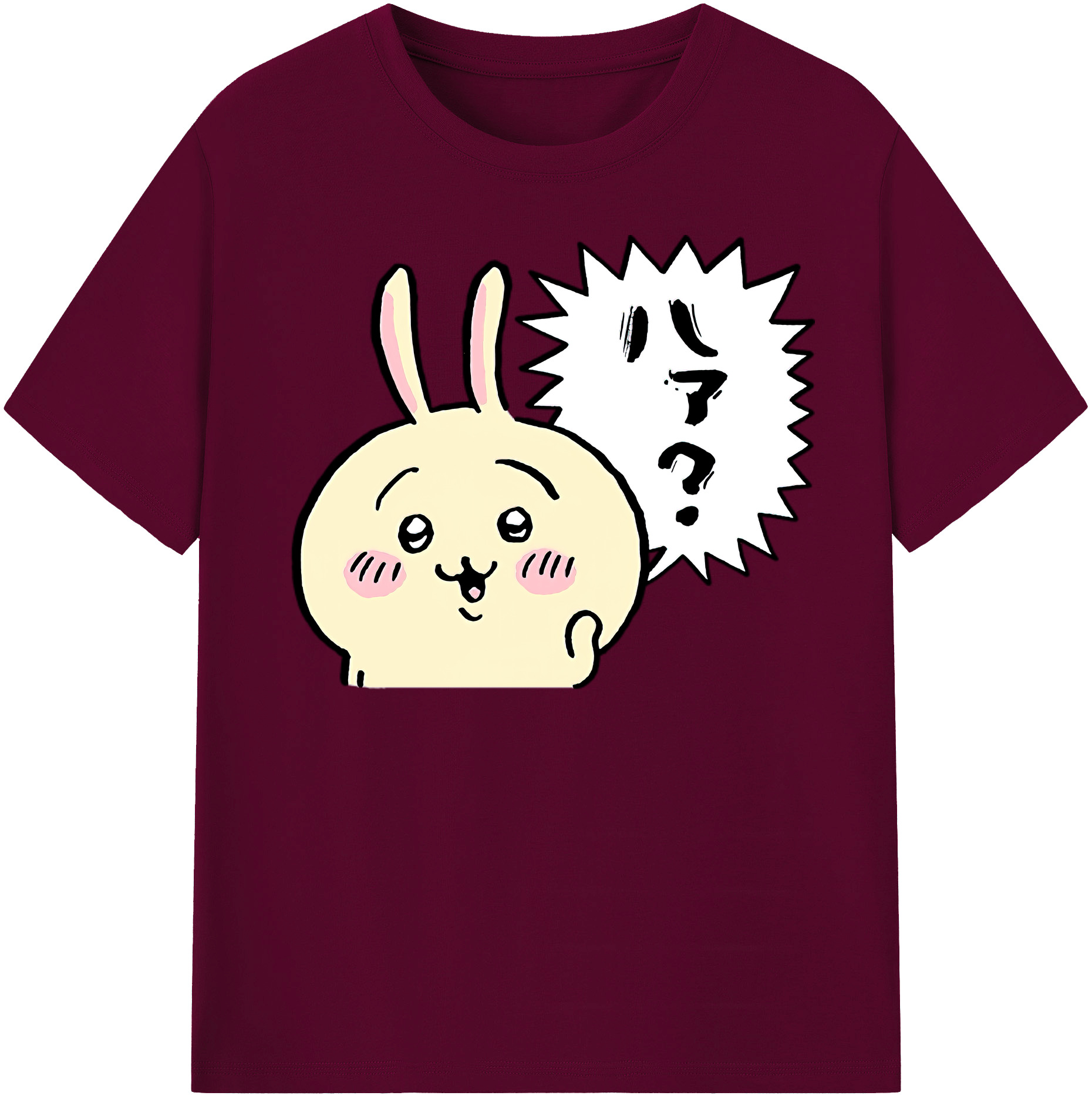 （画像用） ちいかわ うさぎ Chii-kawa usagi レディースカジュアルプリントTシャツ（綿100％）